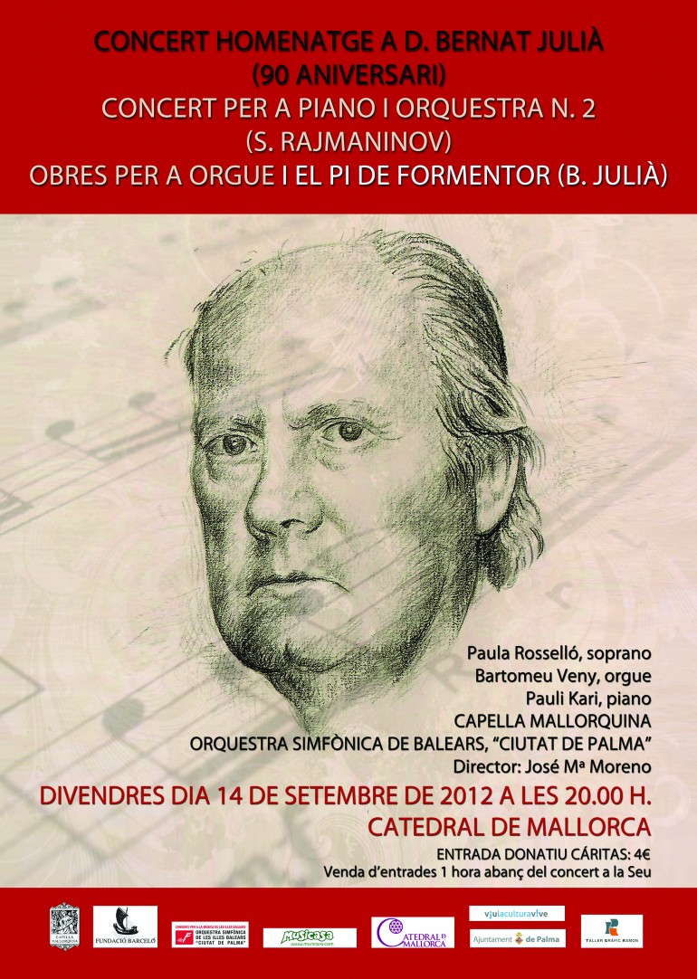Cathedral Concert Palma De Mallorca 2012 CARTEL BERNAT imprenta